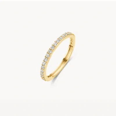 Blush 14k Yellow Gold Zirconia Pave Ring