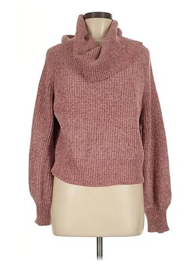 Blush & Bloom Turtleneck Sweater In Burgundy