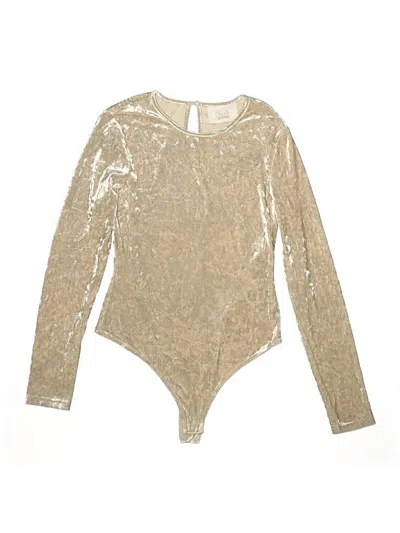 Pre-owned Blush Bodysuit In Gold