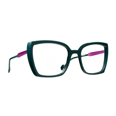 Blush By Caroline Abram Etoile 674 Vert Foncé/ Violet Foncé Glasses In Green
