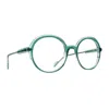 Blush By Caroline Abram Fantasia 1081 Vert Sauge/ Bleu Claire Glasses In Green