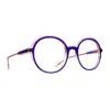 Blush By Caroline Abram Fantasia 1087 Bleu Encre/ Rose Glasses In Blue