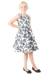 BLUSH BY US ANGELS BLUSH BY US ANGELS KIDS' FLORAL BROCADE DRESS