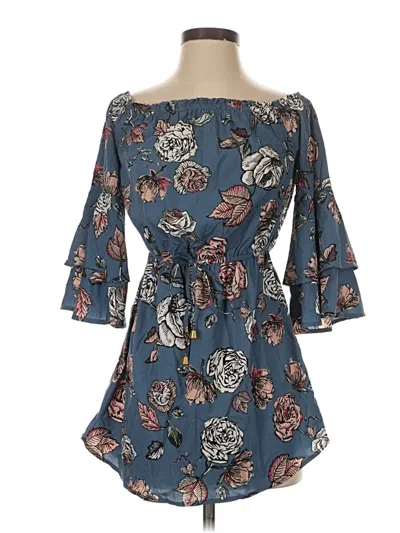 Pre-owned Blush Casual Dress In Blue