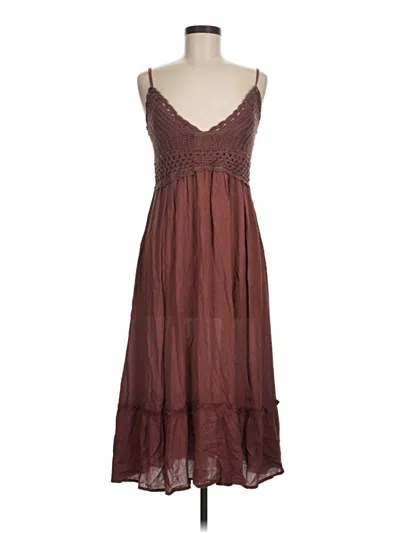 Pre-owned Blush Casual Dress In Brown