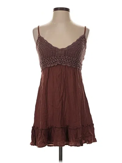 Pre-owned Blush Casual Dress In Brown