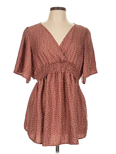Pre-owned Blush Casual Dress In Brown