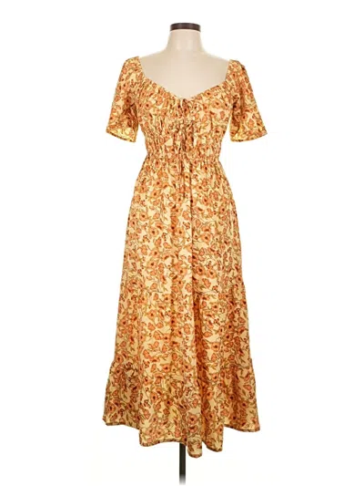 Pre-owned Blush Casual Dress In Gold