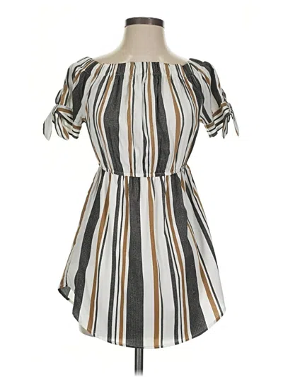Pre-owned Blush Casual Dress In Gray