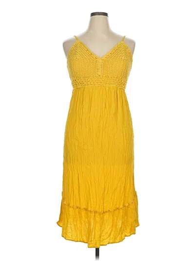Pre-owned Blush Casual Dress In Yellow