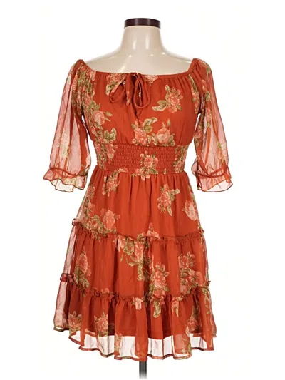 Pre-owned Blush Cocktail Dress In Orange