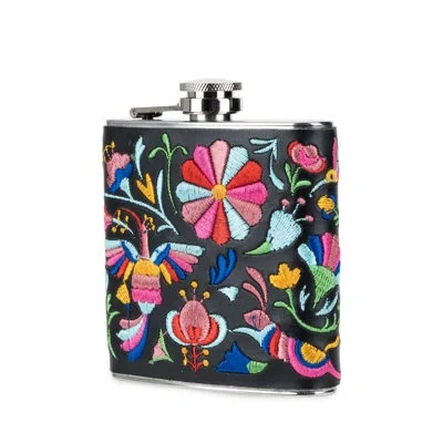 Blush Embroidered Flask By  In Rainbow