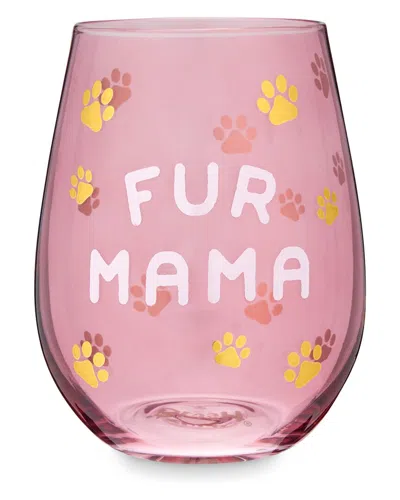 BLUSH BLUSH FUR MAMA 20OZ STEMLESS WINE GLASS