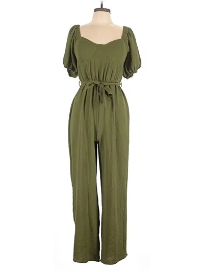 Pre-owned Blush Jumpsuit In Green