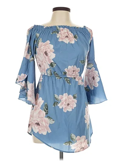 Pre-owned Blush Kimono In Blue