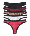 BLUSH LINGERIE 5 PACK THONG PRETTY LITTLE PANTIES IN MULTI