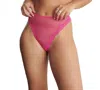 BLUSH LINGERIE LOTUS HIGH LEG THONG PANTY IN HOT PINK