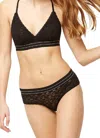 Blush Lingerie Low Rise Play Hipster Panty In Black In Black