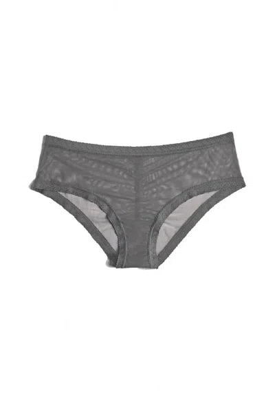 Blush Lingerie Mesh Lace Trim Hipster Panty In Lunar In Multi