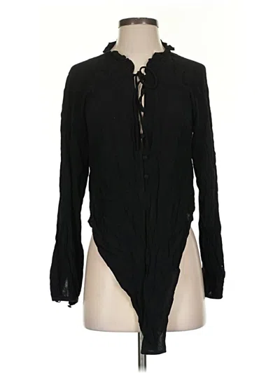 Pre-owned Blush Long Sleeve Turtleneck In Black