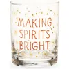 Blush Making Spirits Bright Rock Glass By  In Transparent