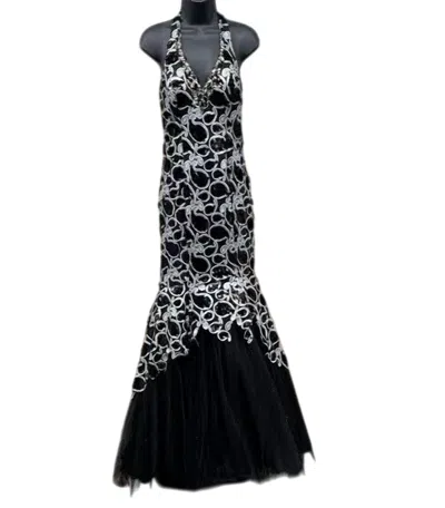 Blush Prom Sequin Mermaid Gown In Black