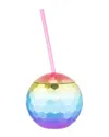 Blush Rainbow Disco Ball Tumbler
