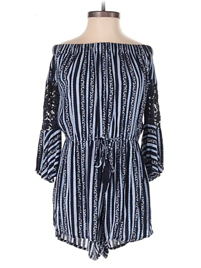 Pre-owned Blush Romper In Blue