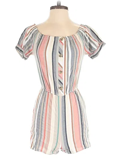 Pre-owned Blush Romper In White
