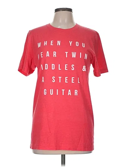 Pre-owned Blush Short Sleeve T-shirt In Red