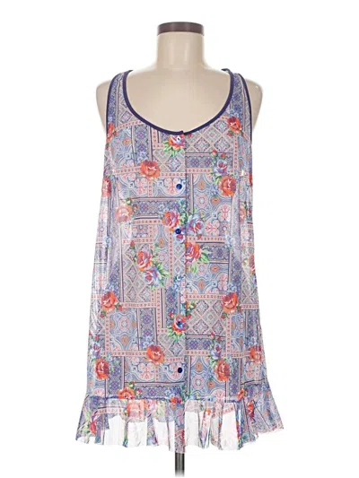 Blush Sleeveless Blouse In Blue