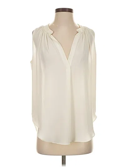Pre-owned Blush Sleeveless Blouse In White