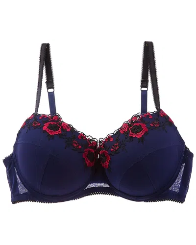 Blush Sweet Promise Deep Royal Push-up Bra In Black