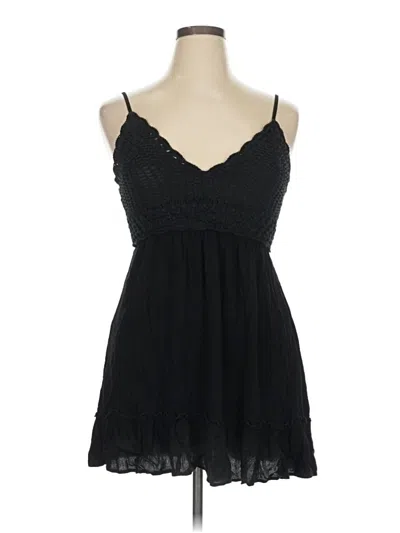 Pre-owned Blush Tank Top Black Strapless Neckline Tops