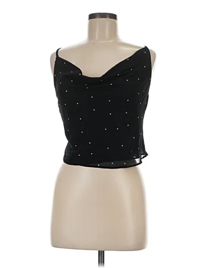 Pre-owned Blush Tank Top Black Strapless Neckline Tops