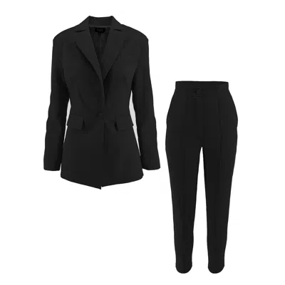 Bluzat Black Slim Fit Suit
