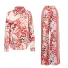 Bluzat Floral Print Matching Set With Shirt And Trousers