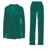 Bluzat Green Set With Shirt And Straight Trousers In Green
