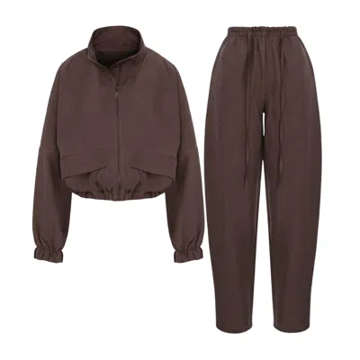 Bluzat Minimalist Brown Urban Set