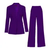 Bluzat Pink / Purple Deep Purple Suit With Slim Fit Blazer And Flared Trousers In Pink/purple
