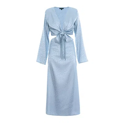 Bluzat Powder Blue Ruffle Two-piece Set