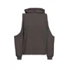 Bluzat Women's Black  Deconstructed Hoodie In Black