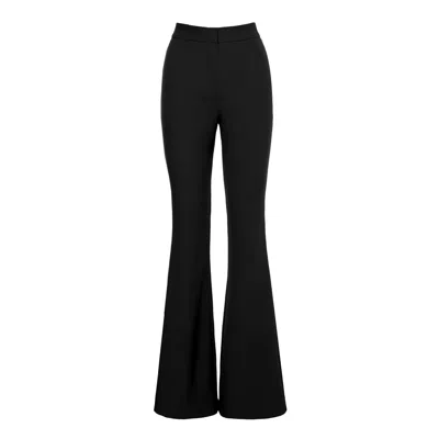 Bluzat Women's Black High-waisted Flared Trousers