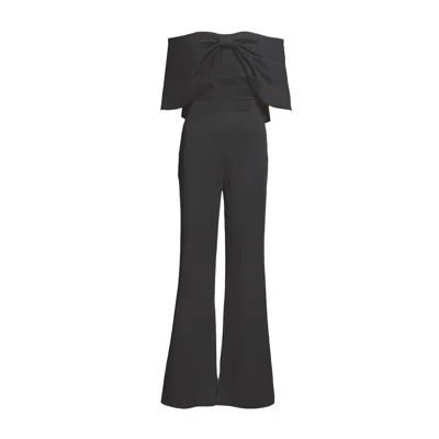 Bluzat Women's Black Jumpsuit With Bow