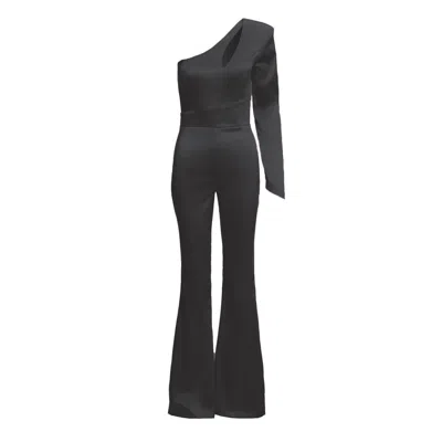 Bluzat Women's Black Jumpsuit With Cut-out