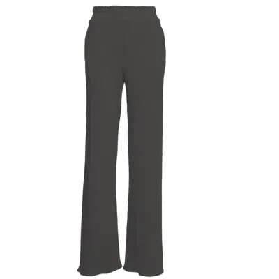 Bluzat Women's Black Knitted Wide Leg Trousers