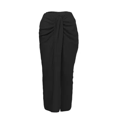 Bluzat Women's Black Midi Skirt