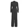 Bluzat Women's Black Straight Jumpsuit In Black