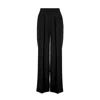 Bluzat Women's Black Ultra Wide Leg Trousers With Pleats In Black