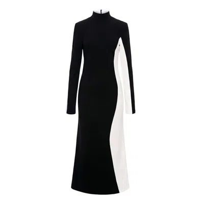 Bluzat Women's Black / White Black Bicolor Modal Maxi Dress In Multi